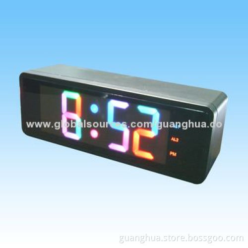 Latest novelty digital pretty LED alarm clock with color display, LED display
